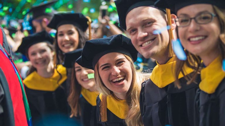 group of doctorate graduates